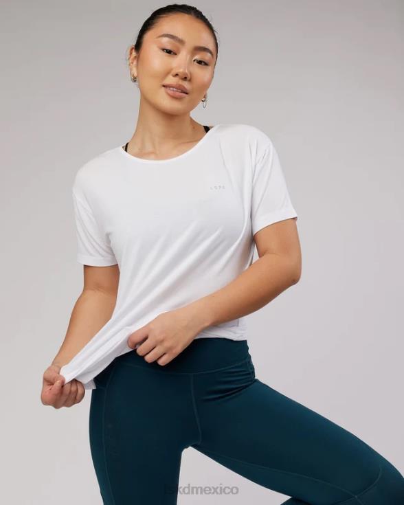 camiseta holgada de aire - blanco mujer LSKD VP42D325 vestir