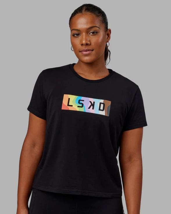 camiseta juntos - orgullo-negro mujer LSKD VP42D271 vestir