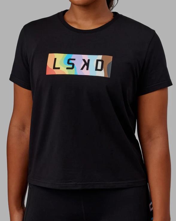camiseta juntos - orgullo-negro mujer LSKD VP42D271 vestir