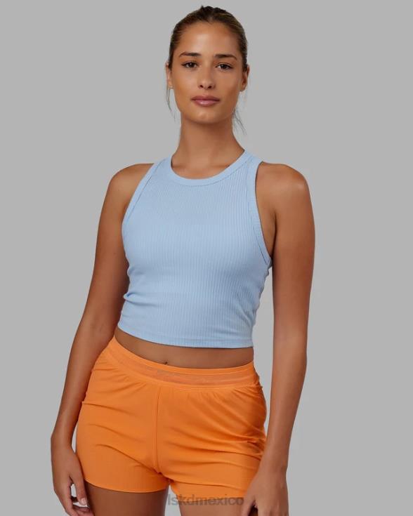 camiseta sin mangas acanalada squad - windsurfista mujer LSKD VP42D132 vestir