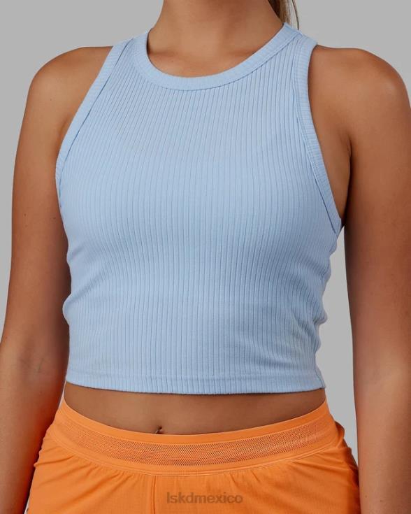 camiseta sin mangas acanalada squad - windsurfista mujer LSKD VP42D132 vestir