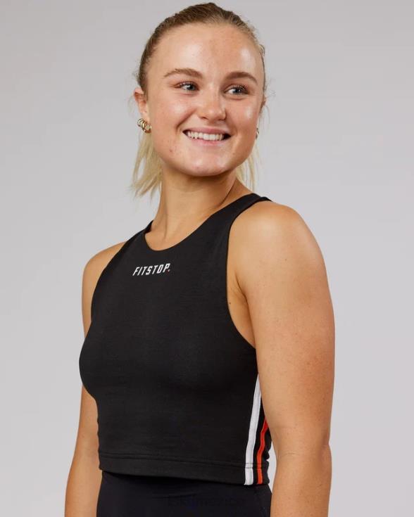 camiseta sin mangas de calentamiento fitstop - negro mujer LSKD VP42D178 vestir