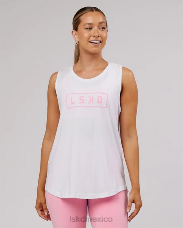 tanque luna - glaseado blanco-rosa mujer LSKD VP42D193 vestir