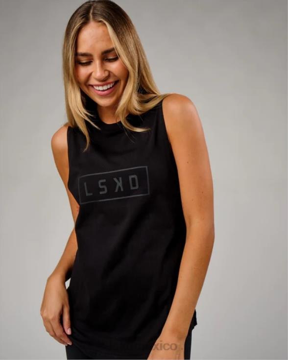 tanque luna - negro-negro mujer LSKD VP42D173 vestir