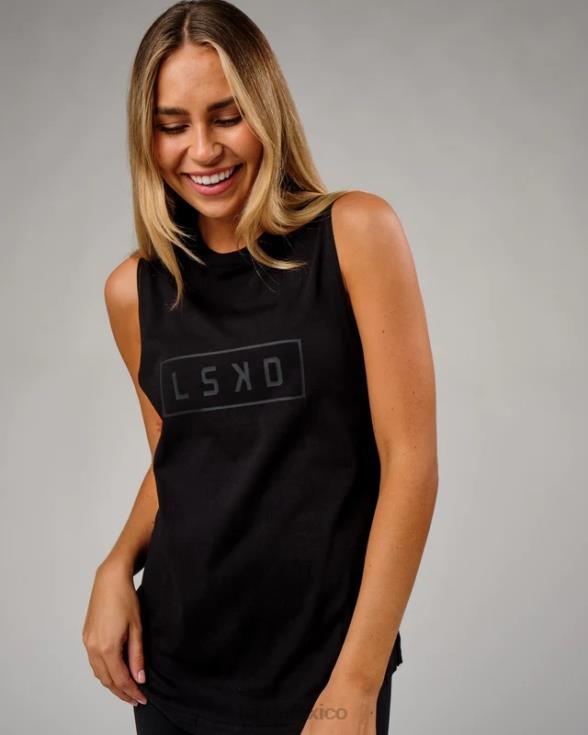 tanque luna - negro-negro mujer LSKD VP42D173 vestir