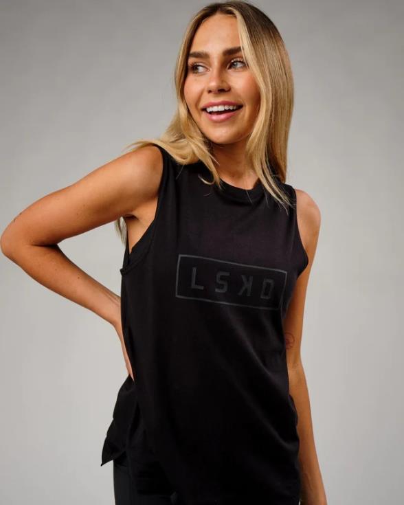 tanque luna - negro-negro mujer LSKD VP42D173 vestir