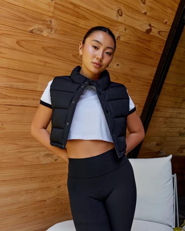 Chaleco corto a capas - negro mujer LSKD VP42D460 vestir