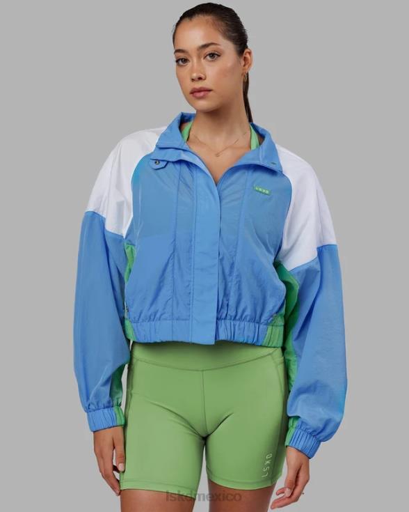 Chaqueta deportiva nostalgia - azul celeste mujer LSKD VP42D479 vestir