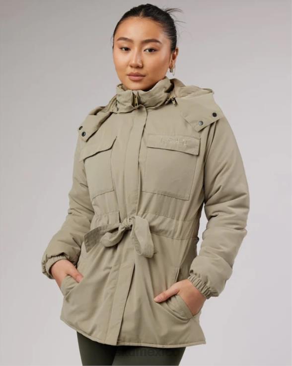 Chaqueta tapered con cintura anudada - laurel oak mujer LSKD VP42D495 vestir