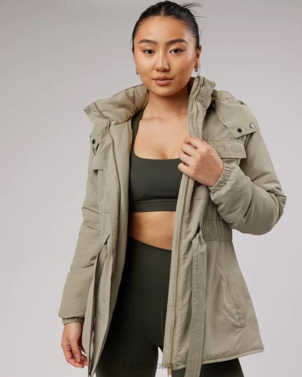 Chaqueta tapered con cintura anudada - laurel oak mujer LSKD VP42D495 vestir