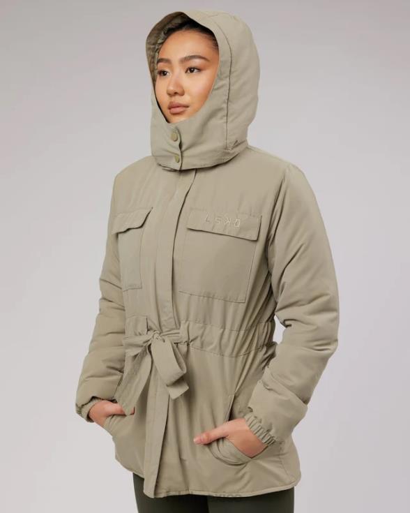 Chaqueta tapered con cintura anudada - laurel oak mujer LSKD VP42D495 vestir