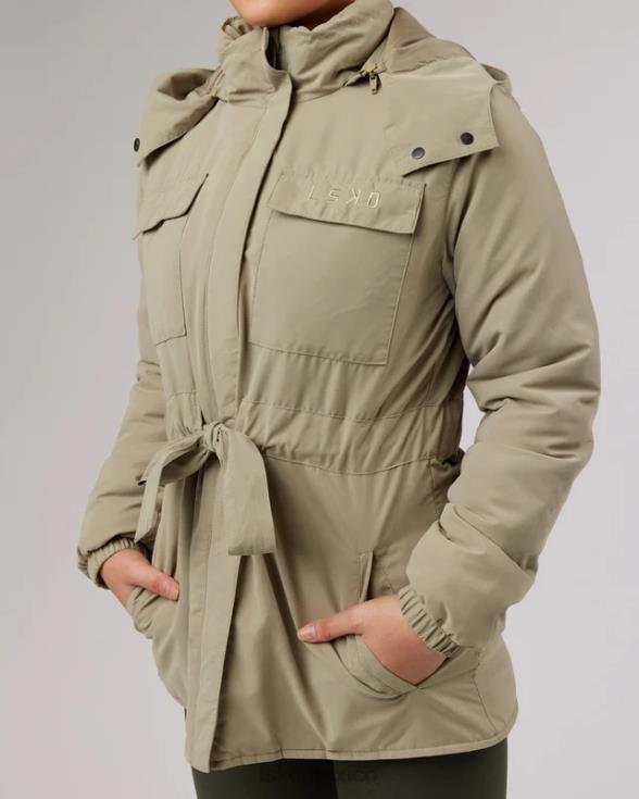 Chaqueta tapered con cintura anudada - laurel oak mujer LSKD VP42D495 vestir