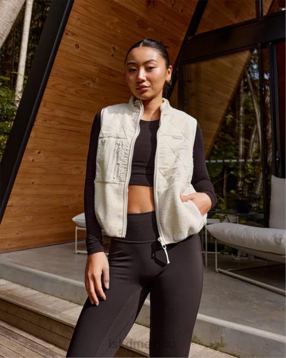 chaleco acolchado con pico - hueso mujer LSKD VP42D476 vestir