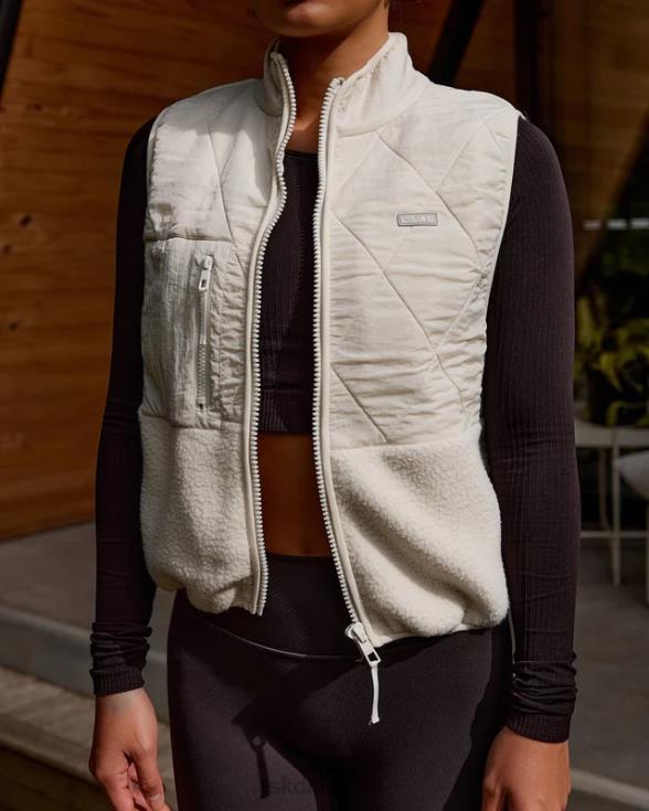 chaleco acolchado con pico - hueso mujer LSKD VP42D476 vestir