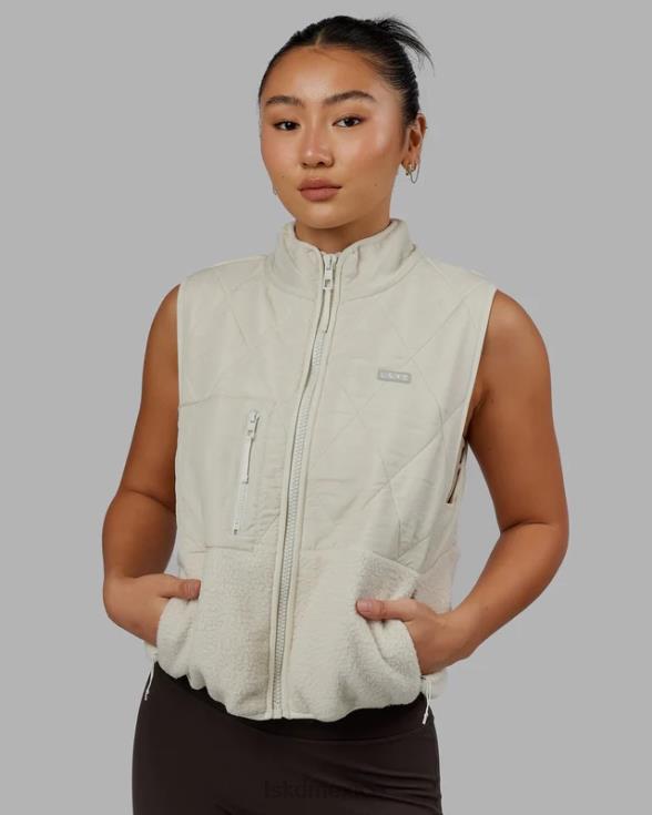 chaleco acolchado con pico - hueso mujer LSKD VP42D476 vestir