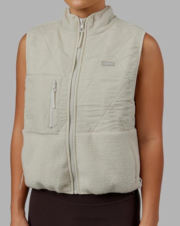chaleco acolchado con pico - hueso mujer LSKD VP42D476 vestir