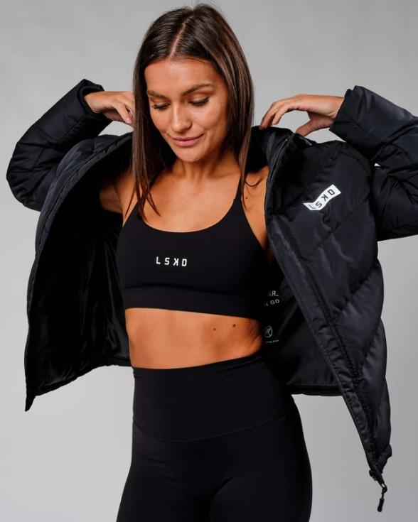 chaqueta acolchada tostada 23 - negro mujer LSKD VP42D469 vestir