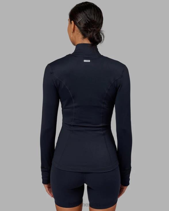 chaqueta con cremallera y zancada - azul marino mujer LSKD VP42D470 vestir