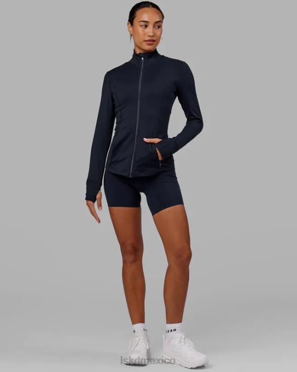 chaqueta con cremallera y zancada - azul marino mujer LSKD VP42D470 vestir