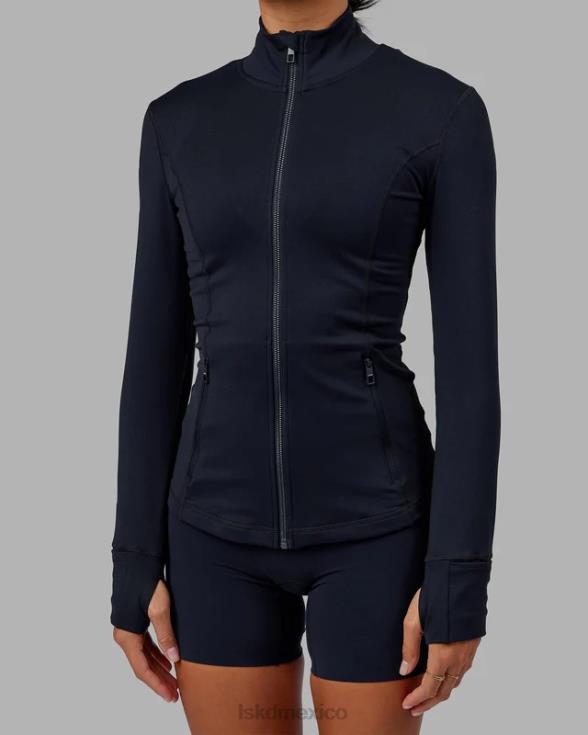 chaqueta con cremallera y zancada - azul marino mujer LSKD VP42D470 vestir