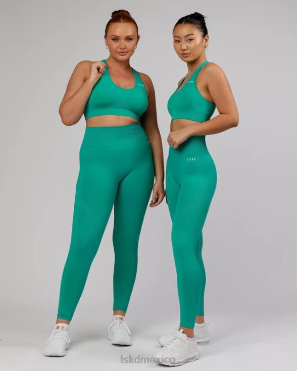 Mallas largas ilimitadas sin costuras - Hyper Teal mujer LSKD VP42D706 vestir