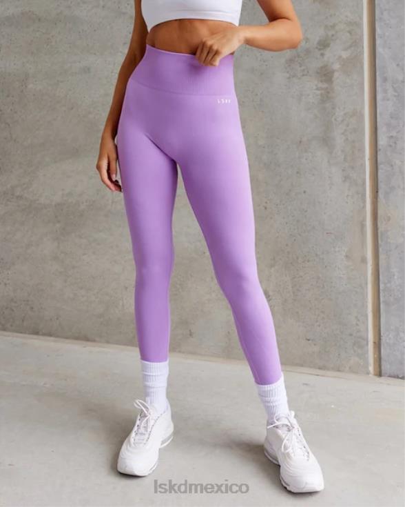 Mallas largas ilimitadas sin costuras - lila mujer LSKD VP42D703 vestir
