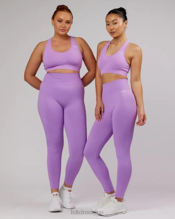 Mallas largas ilimitadas sin costuras - lila mujer LSKD VP42D703 vestir