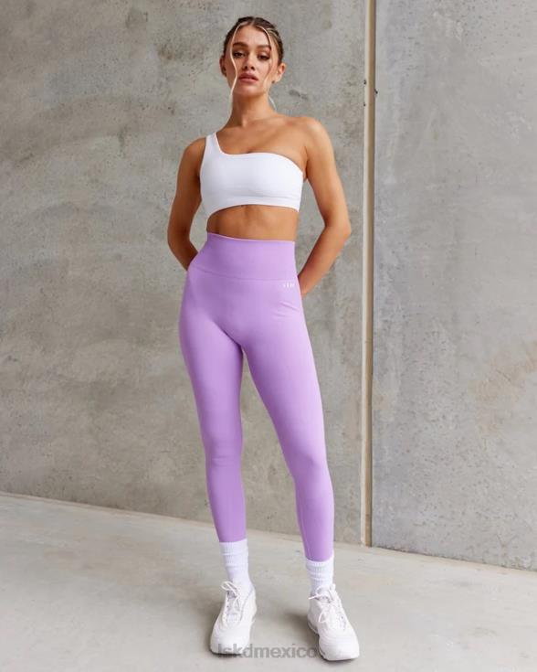 Mallas largas ilimitadas sin costuras - lila mujer LSKD VP42D703 vestir