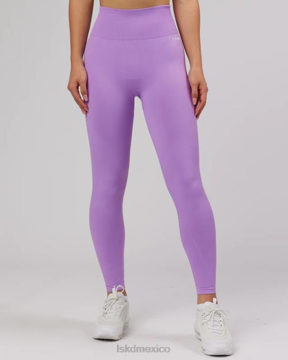 Mallas largas ilimitadas sin costuras - lila mujer LSKD VP42D703 vestir