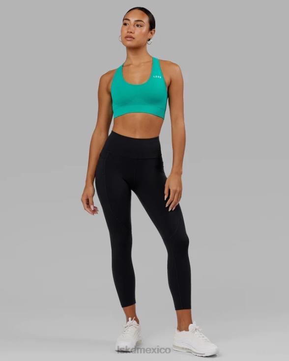 Legging de 7/8 de longitud - negro-hiper verde azulado mujer LSKD VP42D554 vestir