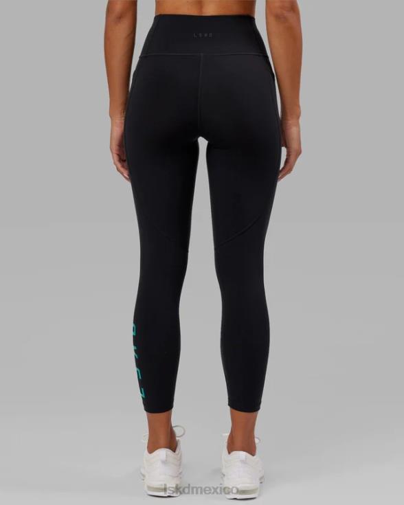 Legging de 7/8 de longitud - negro-hiper verde azulado mujer LSKD VP42D554 vestir