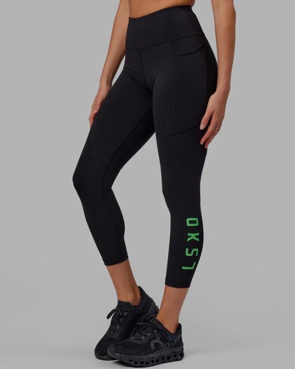 Legging de 7/8 de longitud - negro-manzana menta mujer LSKD VP42D612 vestir
