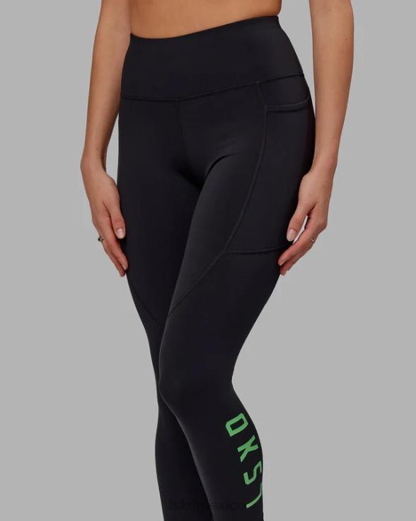 Legging de 7/8 de longitud - negro-manzana menta mujer LSKD VP42D612 vestir