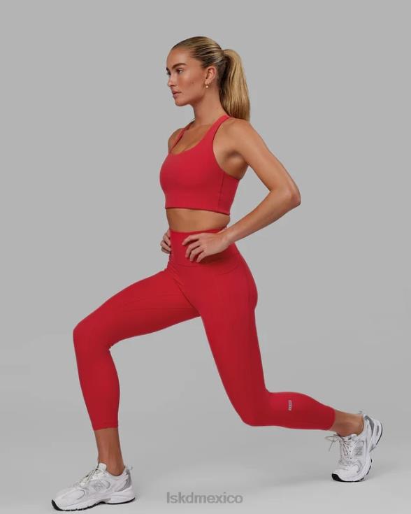Legging fusion de 7/8 de longitud - escarlata mujer LSKD VP42D631 vestir