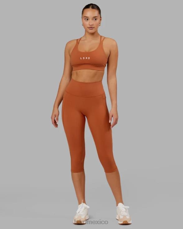 Legging fusion de longitud 3/4 - castaño rojizo mujer LSKD VP42D704 vestir