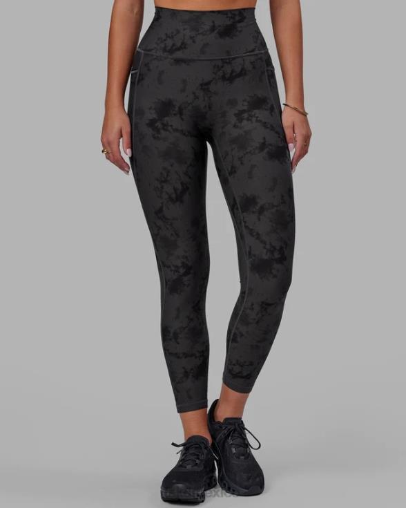Legging fusion de longitud 7/8 - teñido anudado negro mujer LSKD VP42D610 vestir