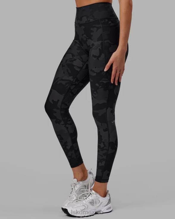 Legging largo completo Fusion - camuflaje negro mujer LSKD VP42D560 vestir