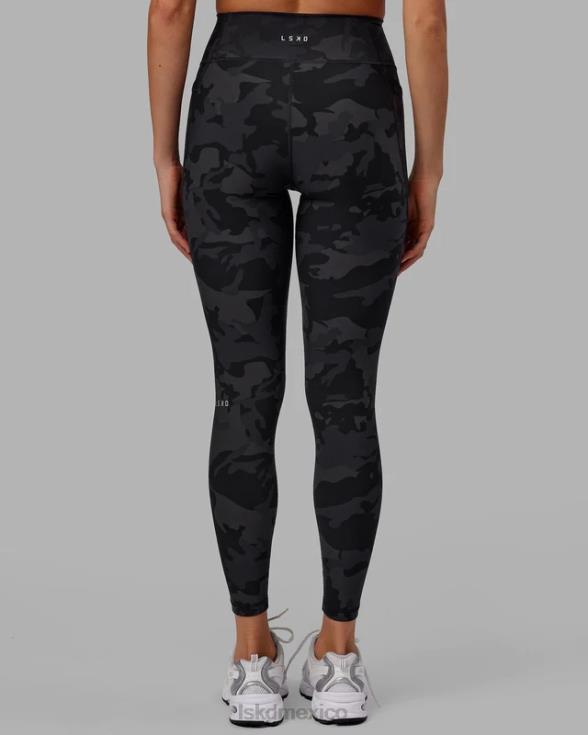 Legging largo completo Fusion - camuflaje negro mujer LSKD VP42D560 vestir