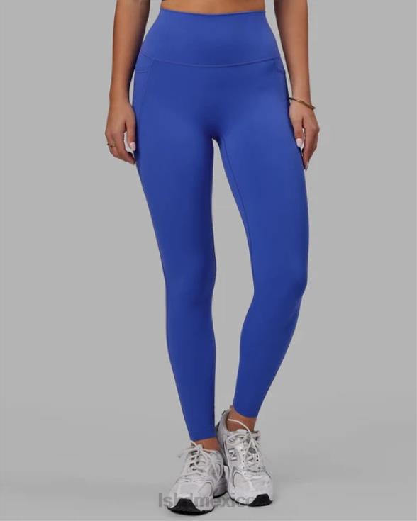 Legging largo completo con bolsillos elixir - power cobalt mujer LSKD VP42D575 vestir