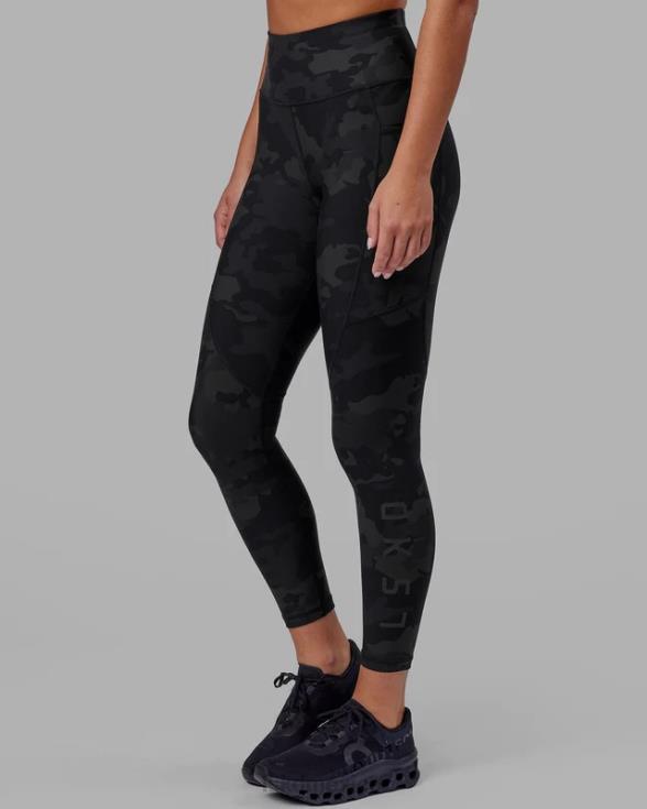 Legging rep 7/8 de largo - camuflaje negro mujer LSKD VP42D543 vestir
