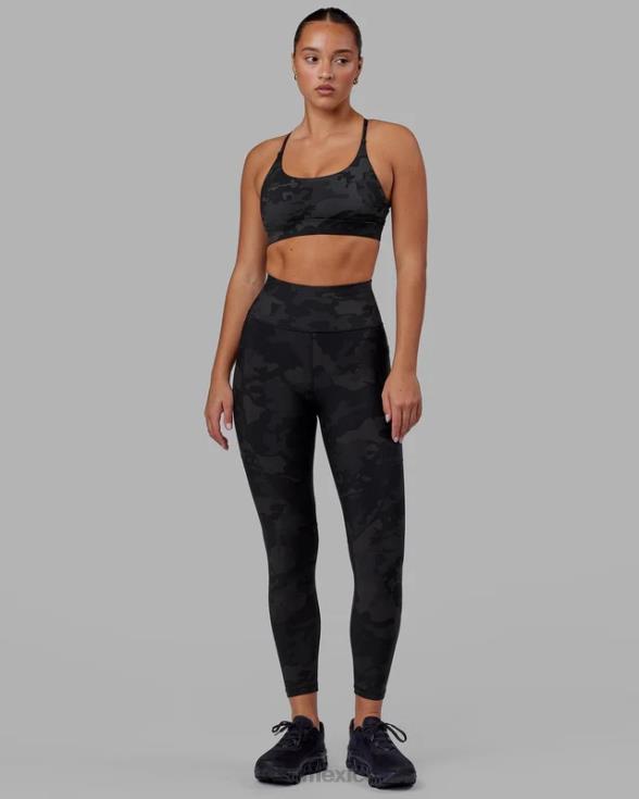 Legging rep 7/8 de largo - camuflaje negro mujer LSKD VP42D543 vestir