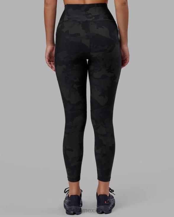 Legging rep 7/8 de largo - camuflaje negro mujer LSKD VP42D543 vestir