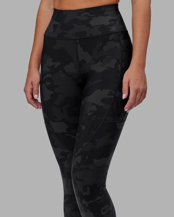 Legging rep 7/8 de largo - camuflaje negro mujer LSKD VP42D543 vestir