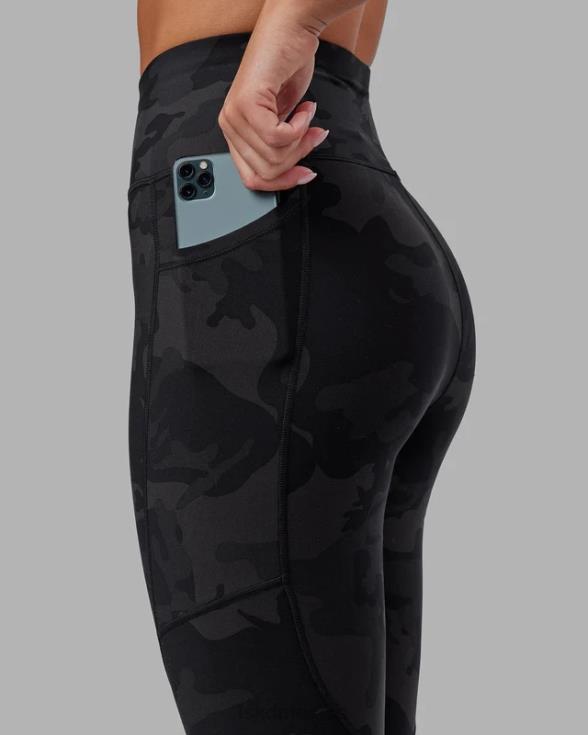 Legging rep 7/8 de largo - camuflaje negro mujer LSKD VP42D543 vestir