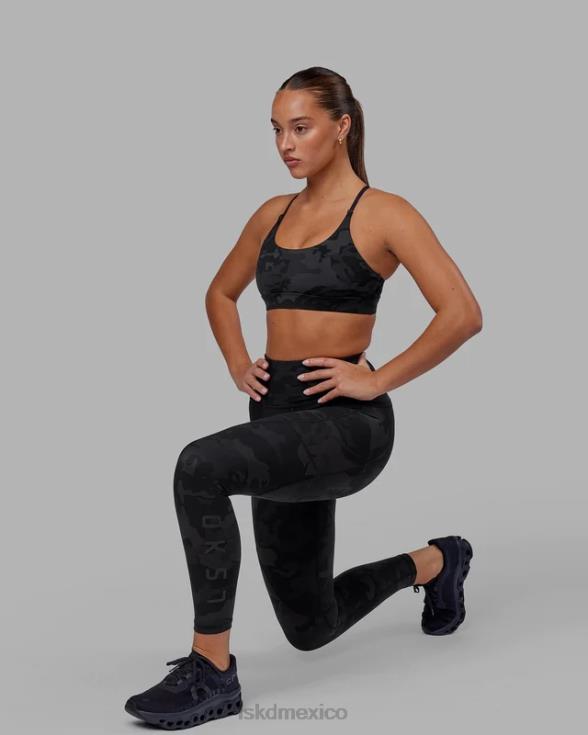 Legging rep 7/8 de largo - camuflaje negro mujer LSKD VP42D543 vestir