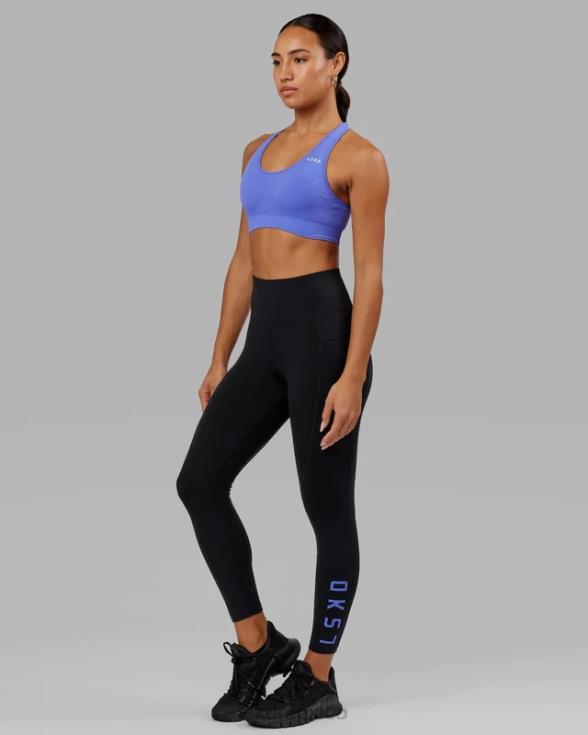 Legging rep 7/8 de largo - negro-azul aciano mujer LSKD VP42D730 vestir