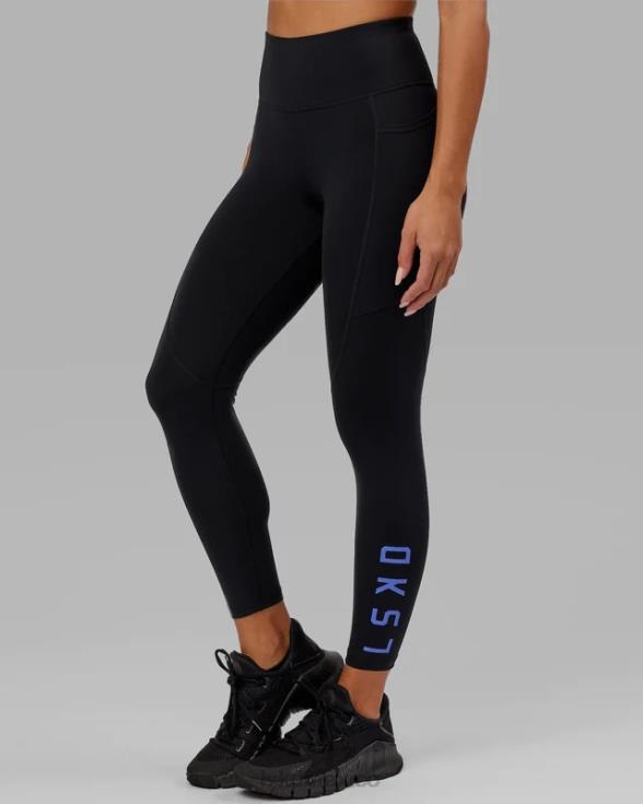 Legging rep 7/8 de largo - negro-azul aciano mujer LSKD VP42D730 vestir