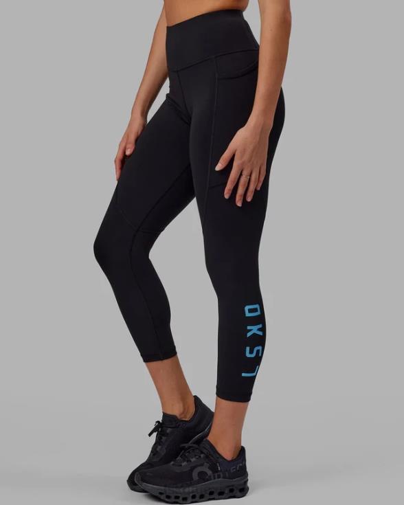 Legging rep 7/8 de largo - negro-azul celeste mujer LSKD VP42D592 vestir