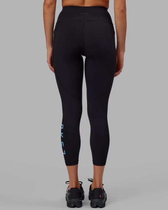 Legging rep 7/8 de largo - negro-azul celeste mujer LSKD VP42D592 vestir
