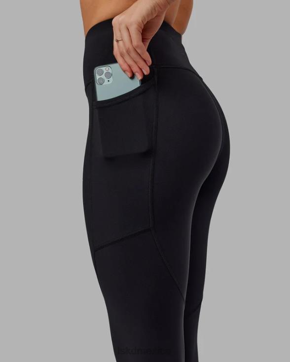 Legging rep 7/8 de largo - negro-azul celeste mujer LSKD VP42D592 vestir